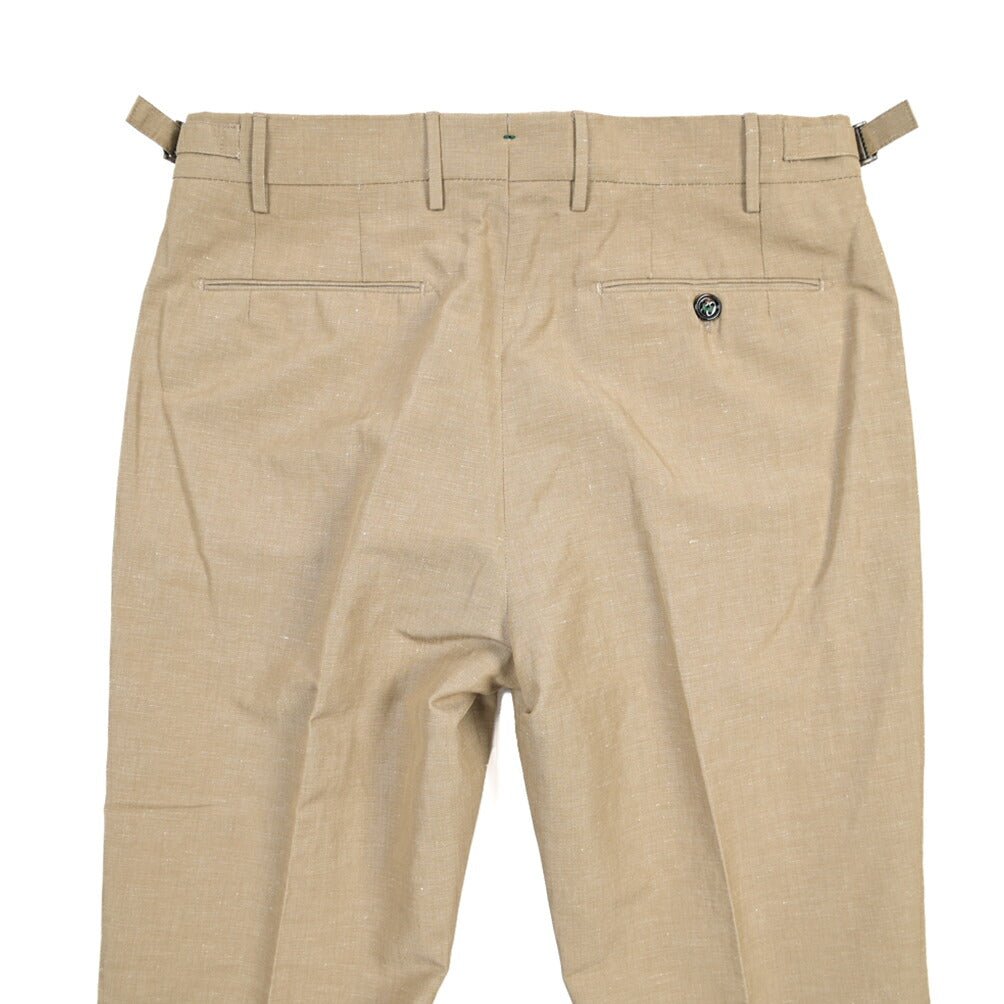 BERWICH “RETRO 1P” リネン混コットン ワンタックパンツ ベージュ(beige) 48 | GUARDAROBA MILANO OFFICIAL STORE