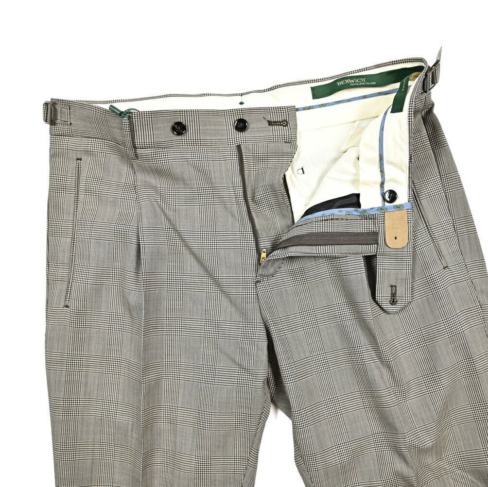 BERWICH RETRO ストレッチウールコットン ワンタックスラックス｜422106 - 46｜GUARDAROBA MILANO OFFICIAL STORE