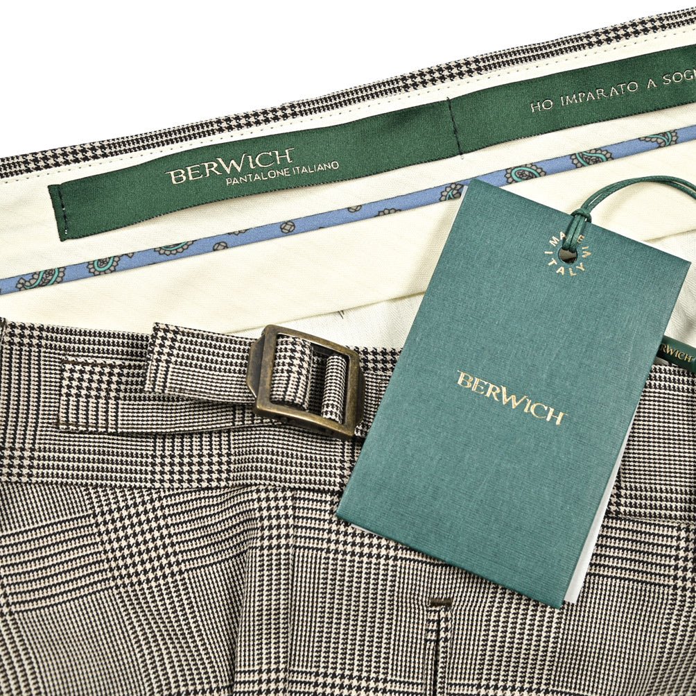 BERWICH RETRO ストレッチウールコットン ワンタックスラックス｜422106 - 46｜GUARDAROBA MILANO OFFICIAL STORE