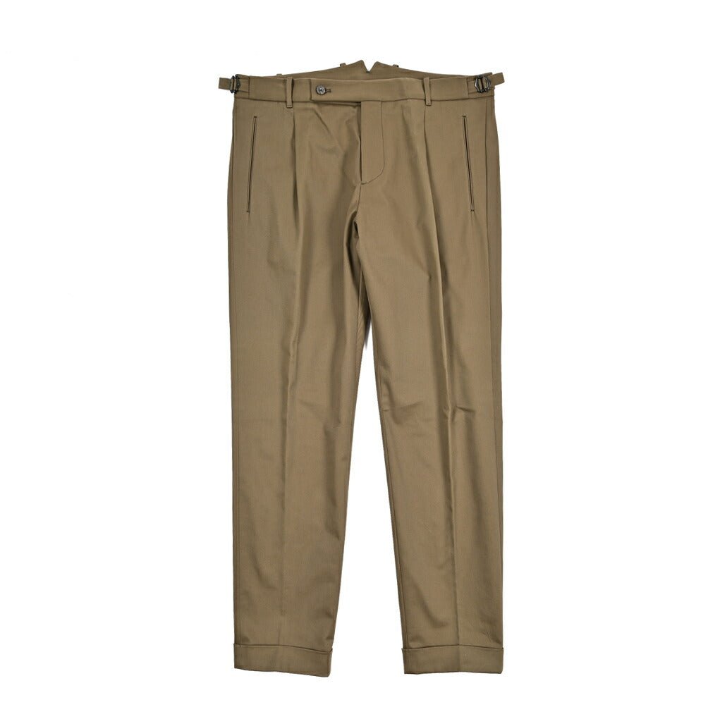 BERWICH "RETRO" ストレッチコットンチノワンタックスラックス｜424776 - 46｜GUARDAROBA MILANO OFFICIAL STORE