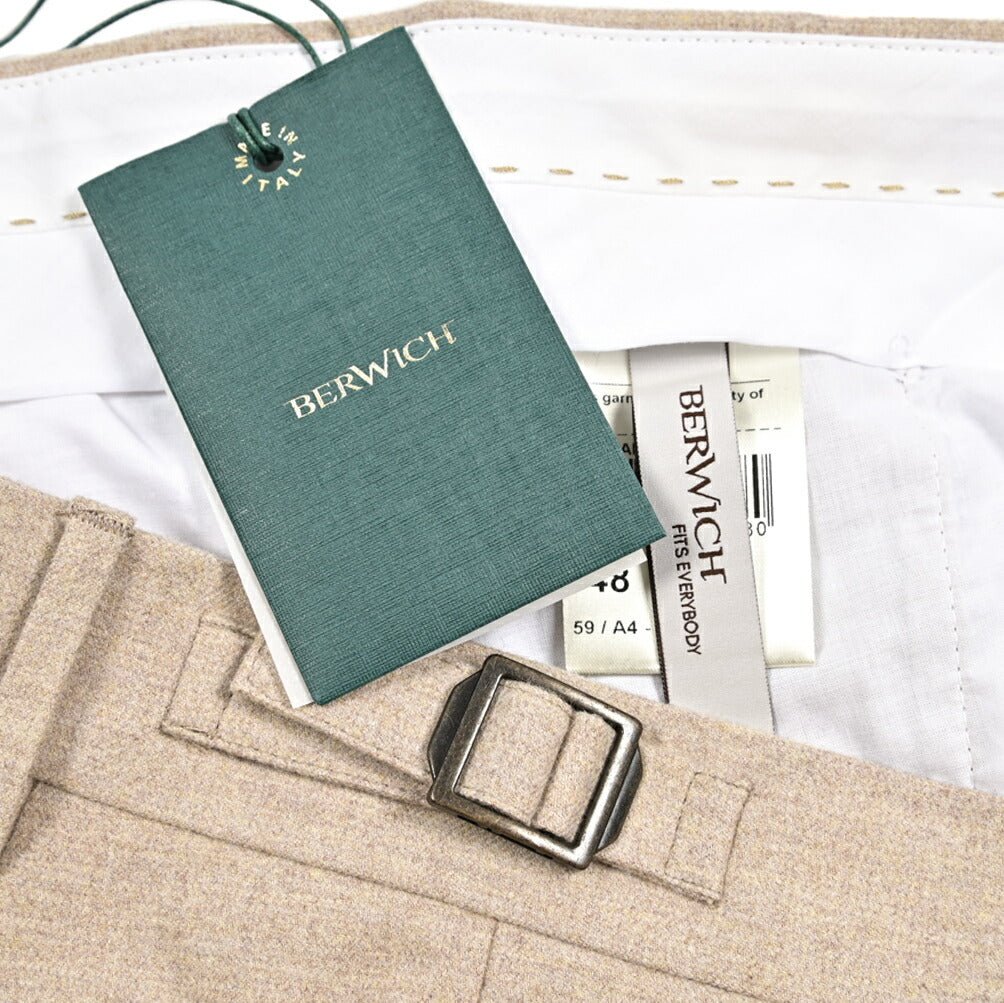 BERWICH "RETRO" コットンフランネル ワンタックパンツ｜433492-46｜GUARDAROBA MILANO OFFICIAL STORE