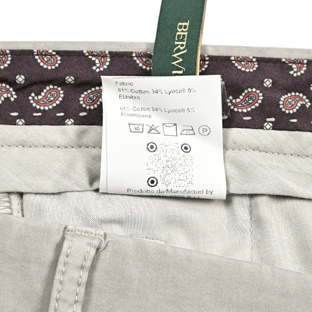 BERWICH "RETRO" リヨセル混コットン ワンタックスラックス｜433711-48｜GUARDAROBA MILANO OFFICIAL STORE