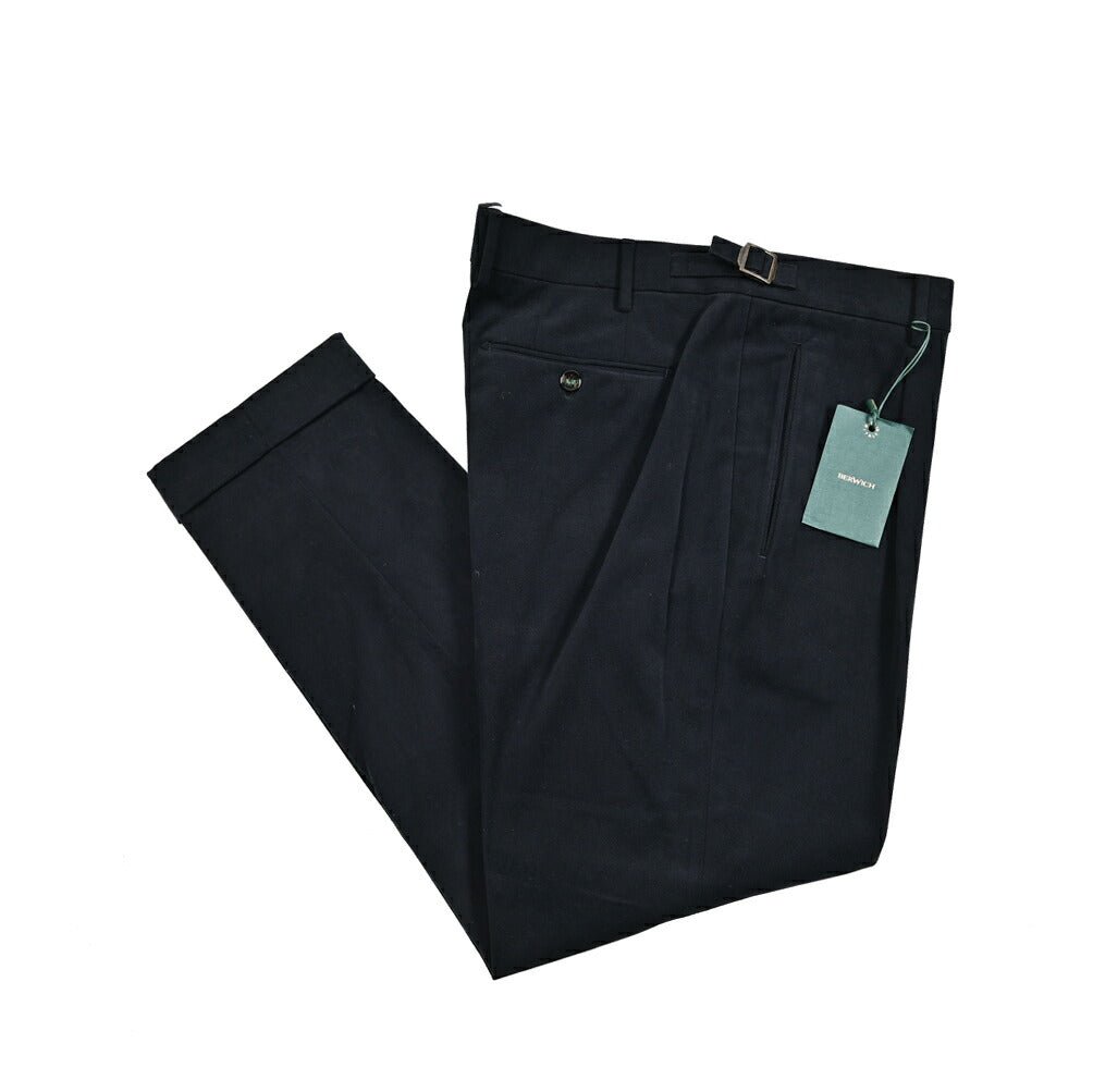 BERWICH "RETRO" ストレッチコットン ワンタックパンツ｜433832-44｜GUARDAROBA MILANO OFFICIAL STORE