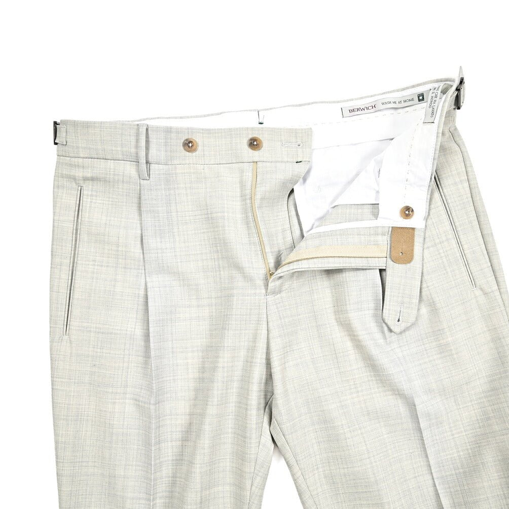 BERWICH "RETRO" ストレッチウール ワンタックスラックス｜433990-48｜GUARDAROBA MILANO OFFICIAL STORE