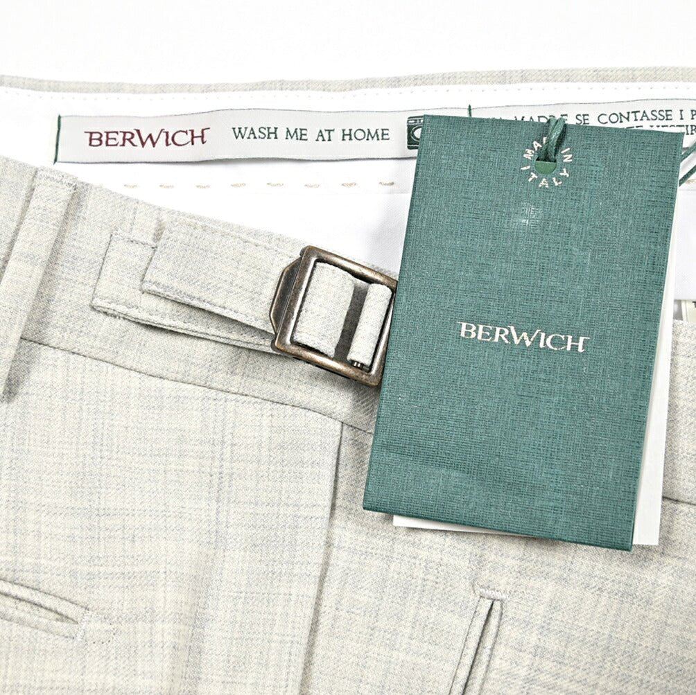 BERWICH "RETRO" ストレッチウール ワンタックスラックス｜433990-48｜GUARDAROBA MILANO OFFICIAL STORE