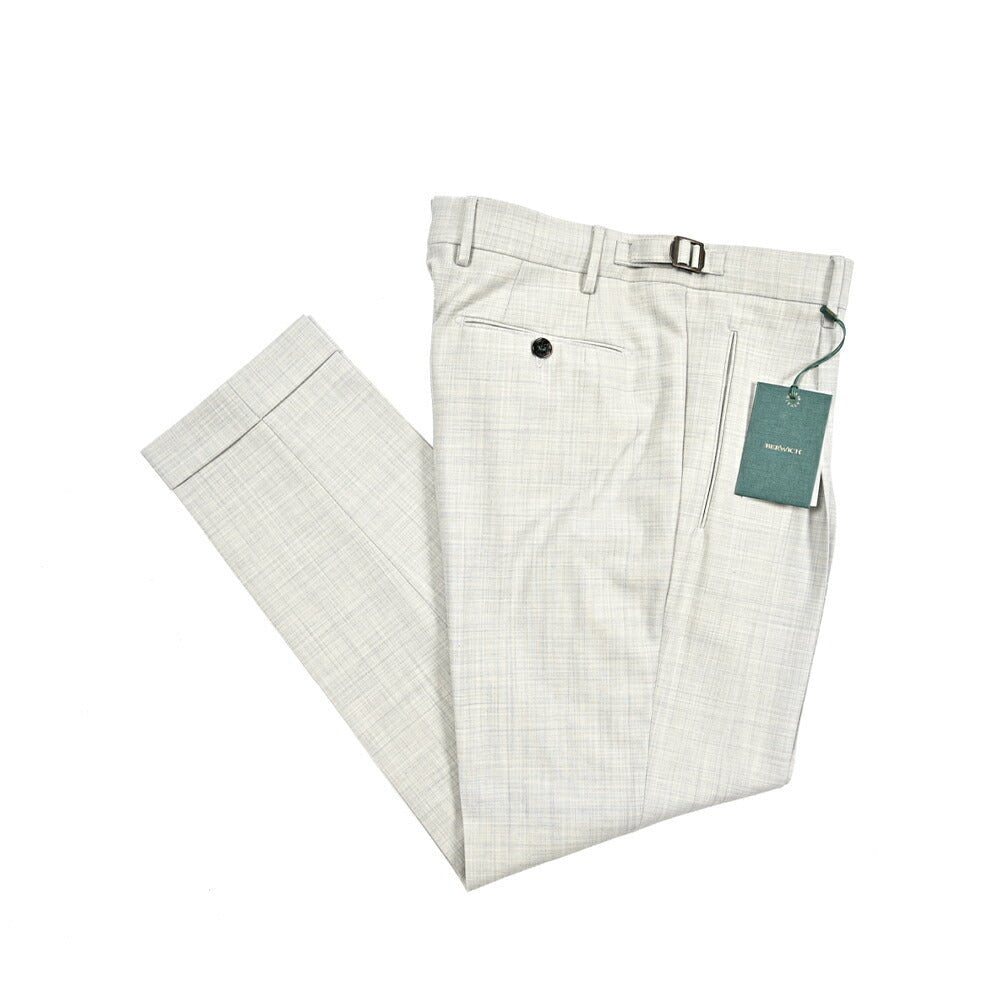 BERWICH "RETRO" ストレッチウール ワンタックスラックス｜433990-48｜GUARDAROBA MILANO OFFICIAL STORE
