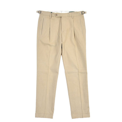 BERWICH “RETRO” ストレッチコットン ワンタックパンツ ベージュ(beige) 48 | GUARDAROBA MILANO OFFICIAL STORE