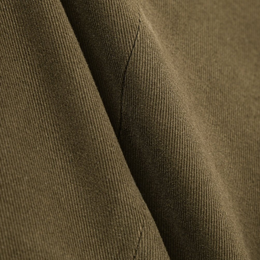 BERWICH “RETRO” ストレッチコットン ワンタックパンツ カーキグリーン(army) 44 | GUARDAROBA MILANO OFFICIAL STORE