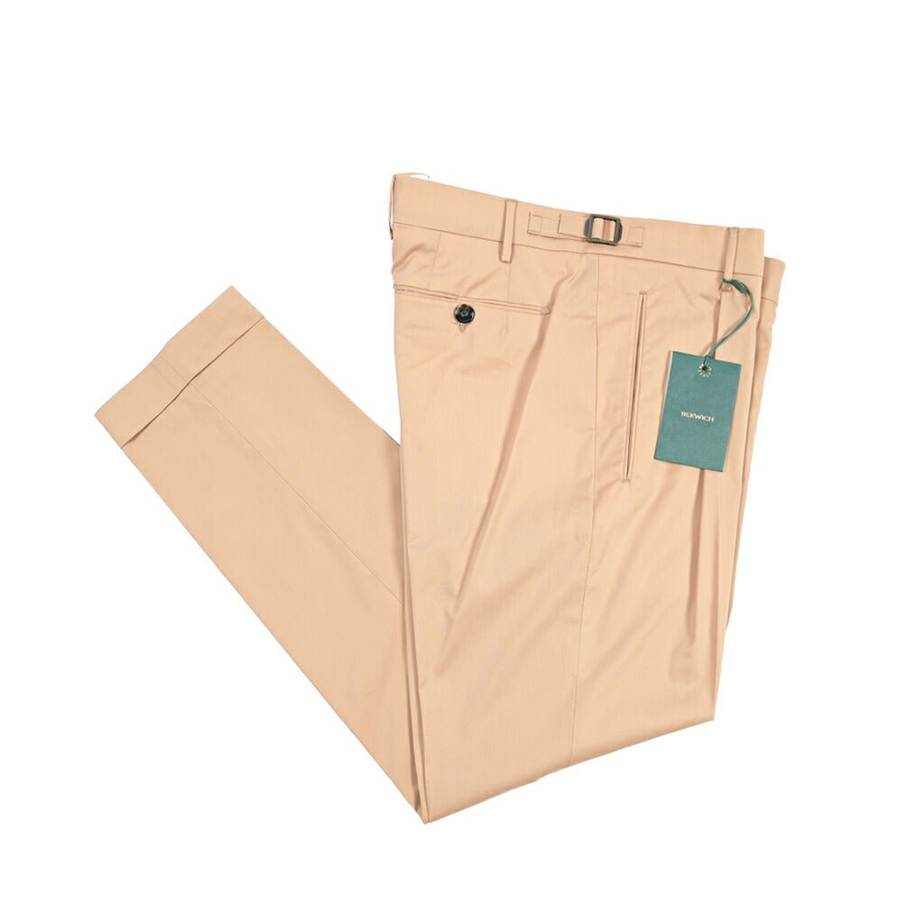 BERWICH “RETRO” ストレッチコットン ワンタックパンツ ベージュ(beige) 46 | GUARDAROBA MILANO OFFICIAL STORE