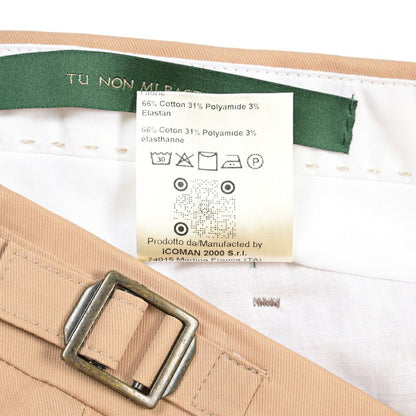 BERWICH “RETRO” ストレッチコットン ワンタックパンツ ベージュ(beige) 46 | GUARDAROBA MILANO OFFICIAL STORE