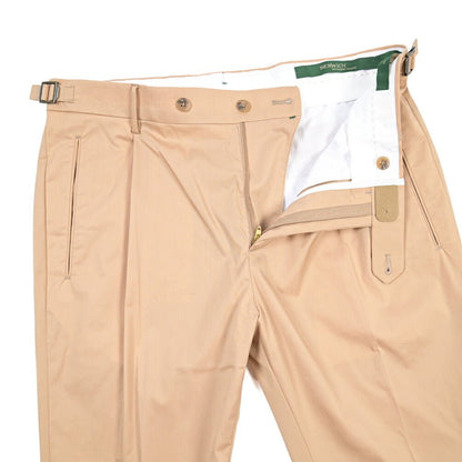 BERWICH “RETRO” ストレッチコットン ワンタックパンツ ベージュ(beige) 46 | GUARDAROBA MILANO OFFICIAL STORE