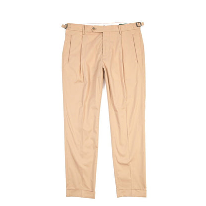 BERWICH “RETRO” ストレッチコットン ワンタックパンツ ベージュ(beige) 46 | GUARDAROBA MILANO OFFICIAL STORE