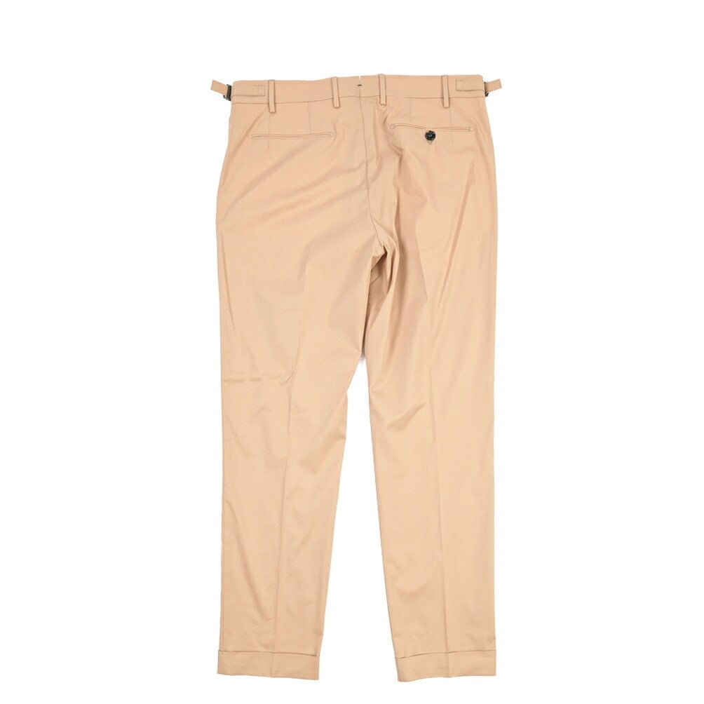 BERWICH “RETRO” ストレッチコットン ワンタックパンツ ベージュ(beige) 46 | GUARDAROBA MILANO OFFICIAL STORE