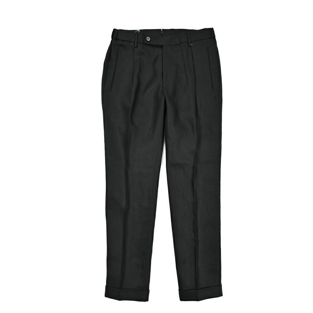 BERWICH "RETRO ELAX" リネン100% ワンタックスラックス｜424693 - 46｜GUARDAROBA MILANO OFFICIAL STORE