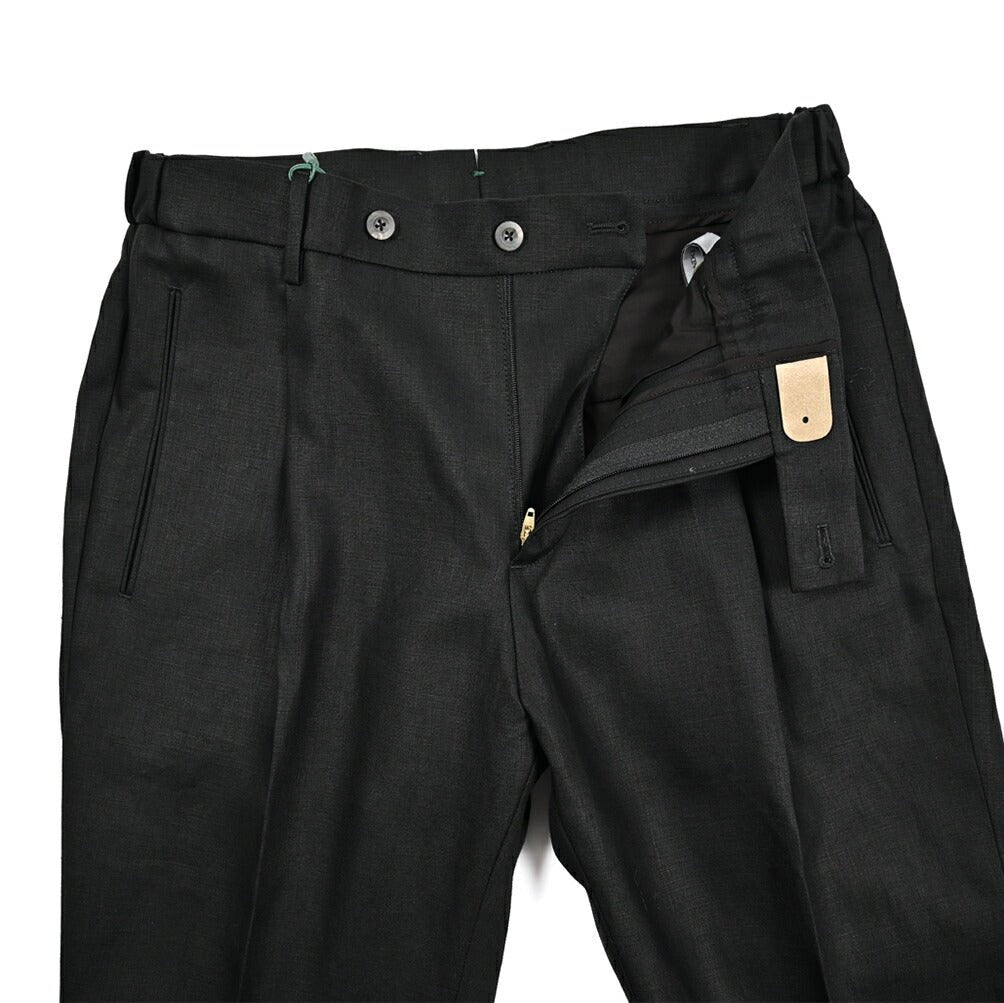 BERWICH "RETRO ELAX" リネン100% ワンタックスラックス｜424693 - 46｜GUARDAROBA MILANO OFFICIAL STORE