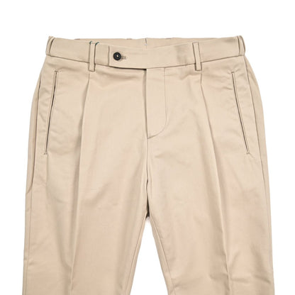 BERWICH “RETRO ELAX” ストレッチコットン ワンタックチノパンツ ベージュ(sand) 46 | GUARDAROBA MILANO OFFICIAL STORE