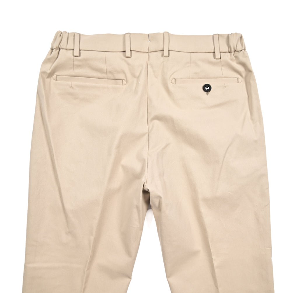 BERWICH “RETRO ELAX” ストレッチコットン ワンタックチノパンツ ベージュ(sand) 46 | GUARDAROBA MILANO OFFICIAL STORE