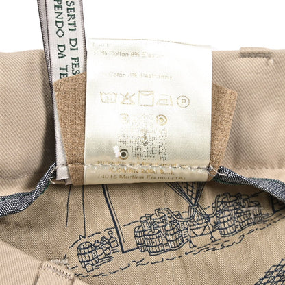 BERWICH “RETRO ELAX” ストレッチコットン ワンタックチノパンツ ベージュ(sand) 46 | GUARDAROBA MILANO OFFICIAL STORE