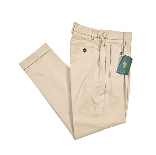 BERWICH “RETRO ELAX” ストレッチコットン ワンタックチノパンツ ベージュ(sand) 46 | GUARDAROBA MILANO OFFICIAL STORE