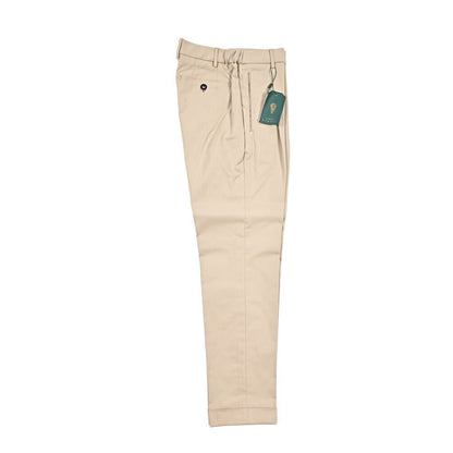 BERWICH “RETRO ELAX” ストレッチコットン ワンタックチノパンツ ベージュ(sand) 46 | GUARDAROBA MILANO OFFICIAL STORE