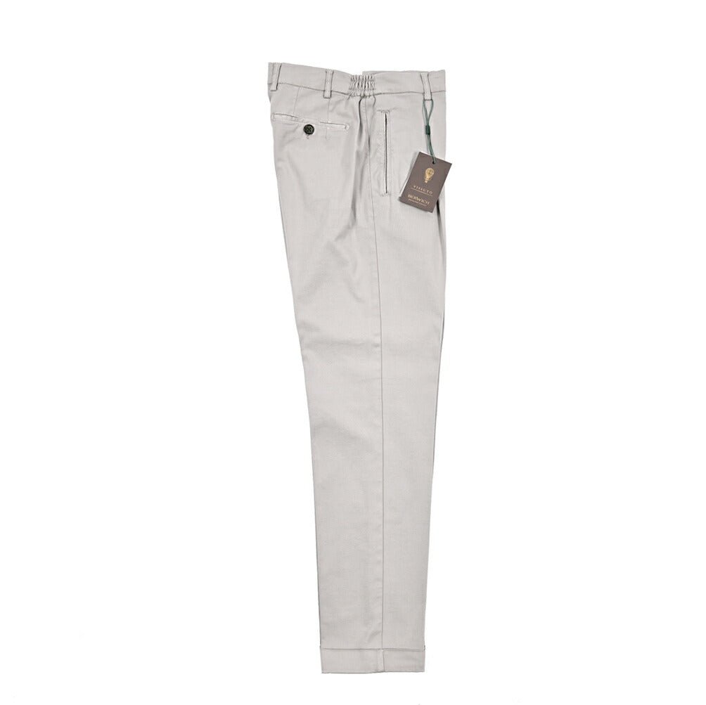BERWICH "RETRO ELAX GD" リヨセル混コットン ワンタックストレッチパンツ｜425457 - 44｜GUARDAROBA MILANO OFFICIAL STORE