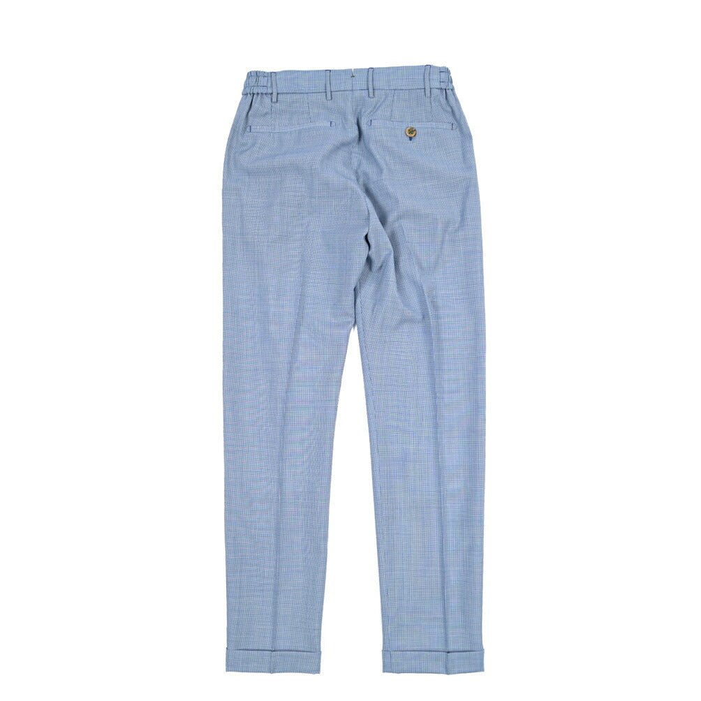 BERWICH “RETRO ELAX” SUPER 110'S ヴァージンウール100% ワンタックスラックス ブルー(royal) 44 | GUARDAROBA MILANO OFFICIAL STORE