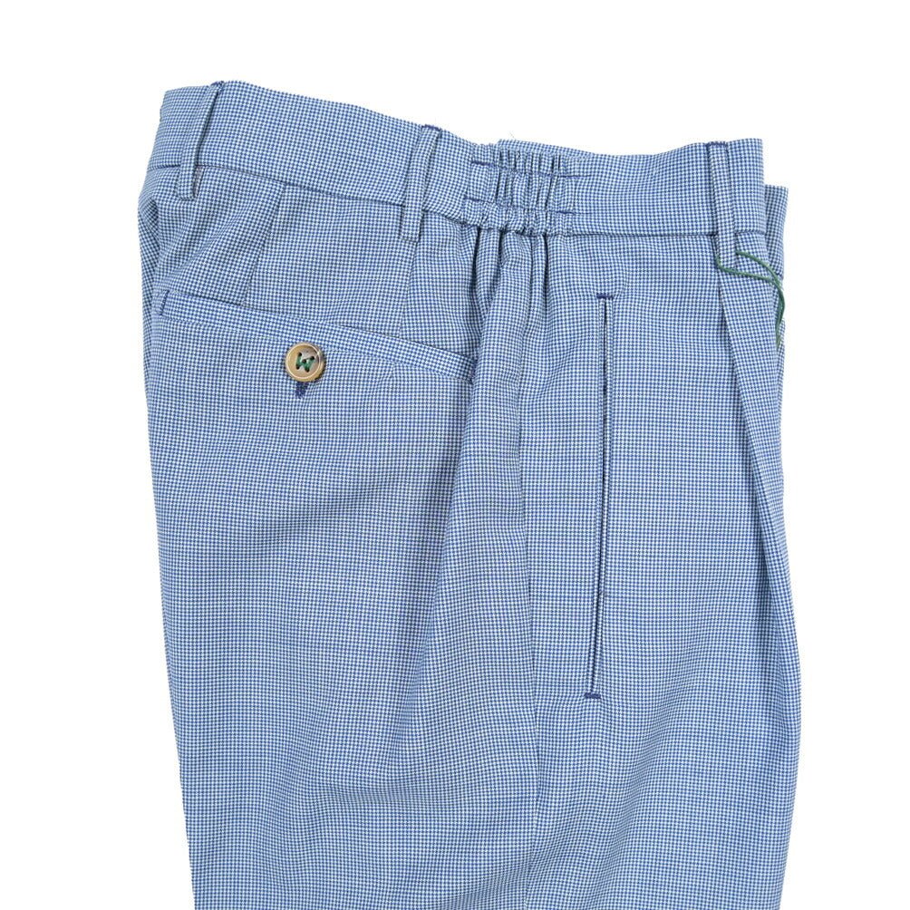 BERWICH “RETRO ELAX” SUPER 110'S ヴァージンウール100% ワンタックスラックス ブルー(royal) 44 | GUARDAROBA MILANO OFFICIAL STORE