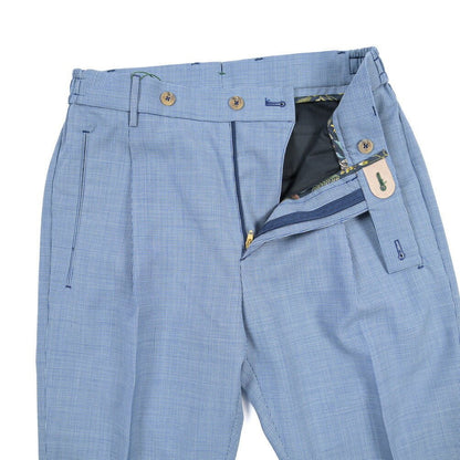 BERWICH “RETRO ELAX” SUPER 110'S ヴァージンウール100% ワンタックスラックス ブルー(royal) 44 | GUARDAROBA MILANO OFFICIAL STORE