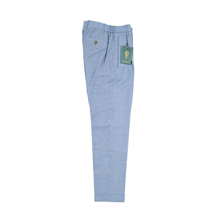 BERWICH “RETRO ELAX” SUPER 110'S ヴァージンウール100% ワンタックスラックス ブルー(royal) 44 | GUARDAROBA MILANO OFFICIAL STORE