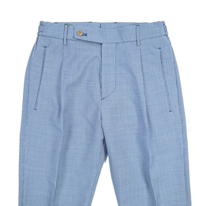 BERWICH “RETRO ELAX” SUPER 110'S ヴァージンウール100% ワンタックスラックス ブルー(royal) 44 | GUARDAROBA MILANO OFFICIAL STORE