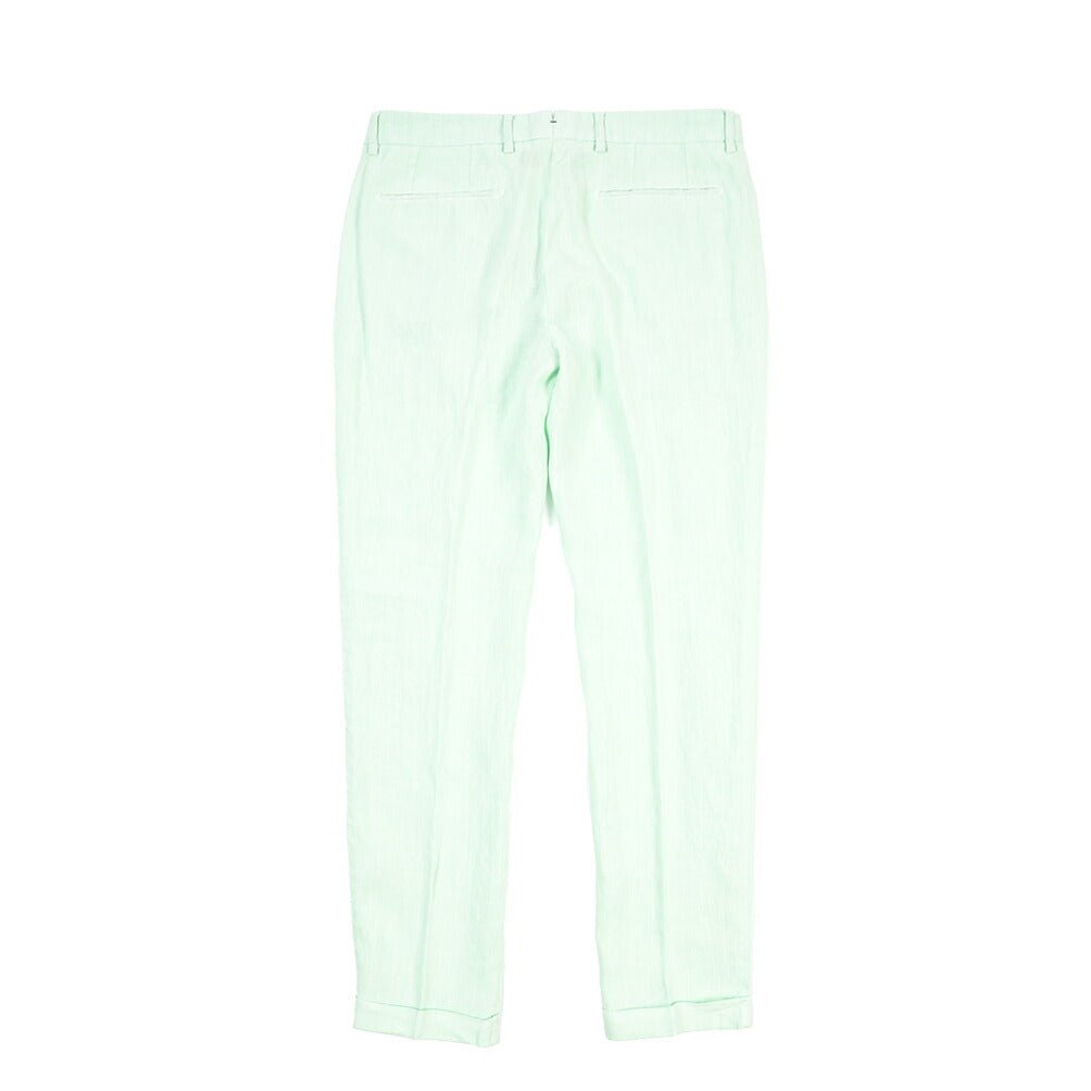 BERWICH “RETRO-GD” リネン100% ワンタックスラックス ライトグリーン(lt verde924) 48 | GUARDAROBA MILANO OFFICIAL STORE