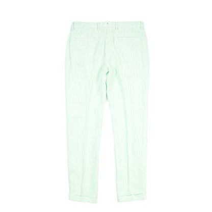 BERWICH “RETRO-GD” リネン100% ワンタックスラックス ライトグリーン(lt verde924) 48 | GUARDAROBA MILANO OFFICIAL STORE