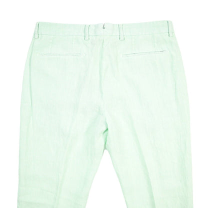 BERWICH “RETRO-GD” リネン100% ワンタックスラックス ライトグリーン(lt verde924) 48 | GUARDAROBA MILANO OFFICIAL STORE