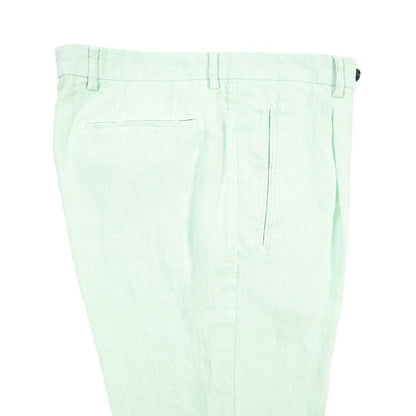 BERWICH “RETRO-GD” リネン100% ワンタックスラックス ライトグリーン(lt verde924) 48 | GUARDAROBA MILANO OFFICIAL STORE