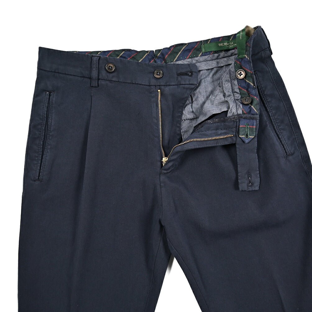BERWICH "RETRO GD" ストレッチコットン ワンタックチノパンツ｜434046-44｜GUARDAROBA MILANO OFFICIAL STORE