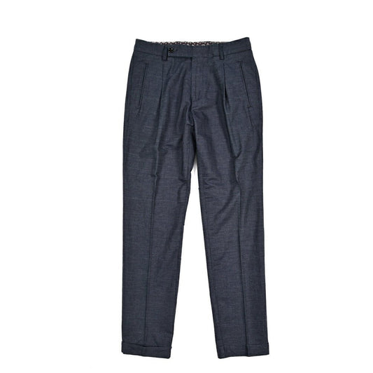 BERWICH "RETRO - GD" ストレッチコットン ワンタックパンツ ネイビー(indaco) 46 | GUARDAROBA MILANO OFFICIAL STORE