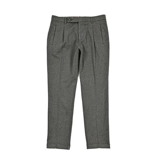 BERWICH “RETRO-GD” ストレッチコットン ワンタックパンツ グレージュ(beige208) 46 | GUARDAROBA MILANO OFFICIAL STORE