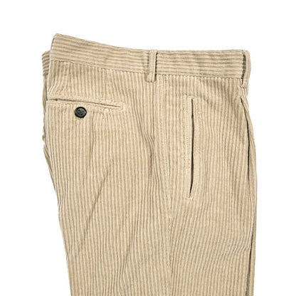 BERWICH “RETRO - GD” ストレッチコットン 太畝コーデュロイワンタックパンツ ベージュ(beige208) 52 | GUARDAROBA MILANO OFFICIAL STORE