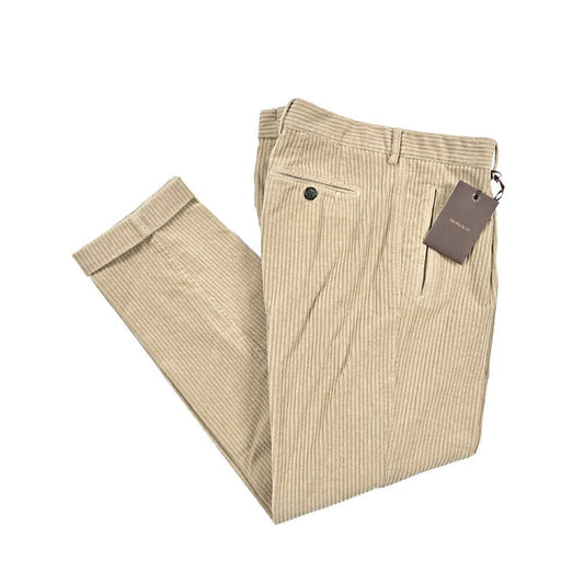 BERWICH “RETRO - GD” ストレッチコットン 太畝コーデュロイワンタックパンツ ベージュ(beige208) 52 | GUARDAROBA MILANO OFFICIAL STORE