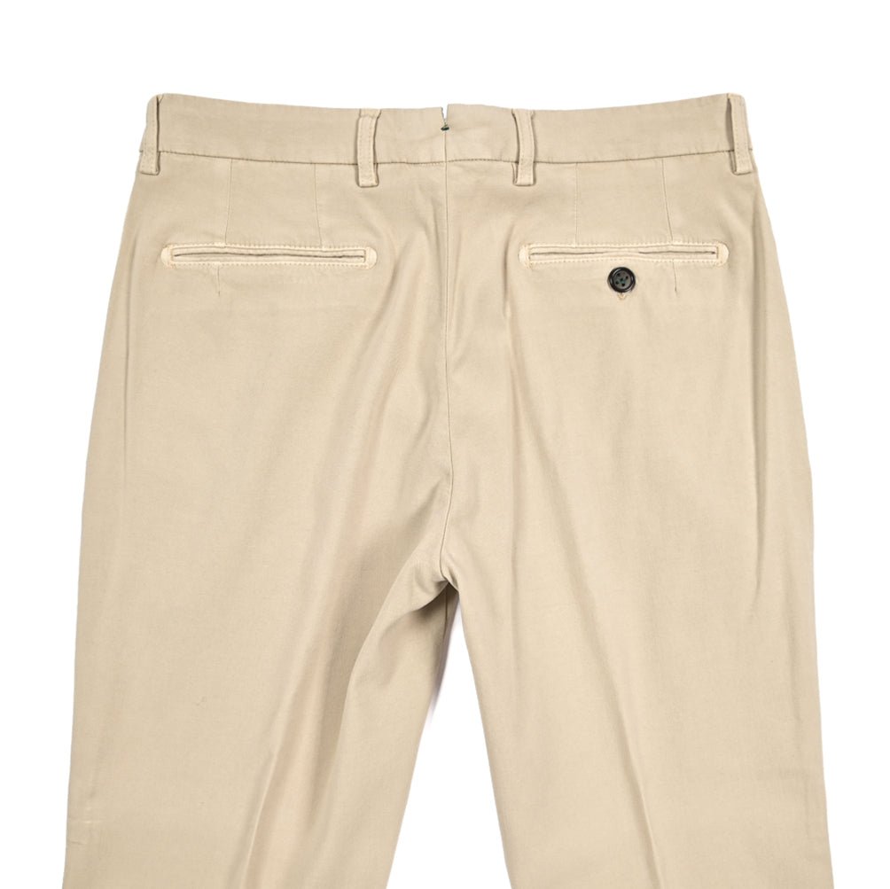 BERWICH “RETRO - GD” ビスコース混コットン ワンタックストレッチパンツ ベージュ(beige208) 46 | GUARDAROBA MILANO OFFICIAL STORE