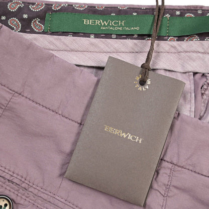 BERWICH “RETRO-GD” リヨセル混コットン ワンタックパンツ パープル(cipolla502) 48 | GUARDAROBA MILANO OFFICIAL STORE