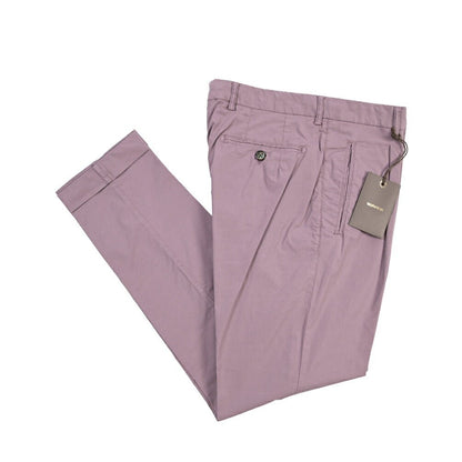 BERWICH “RETRO-GD” リヨセル混コットン ワンタックパンツ パープル(cipolla502) 48 | GUARDAROBA MILANO OFFICIAL STORE