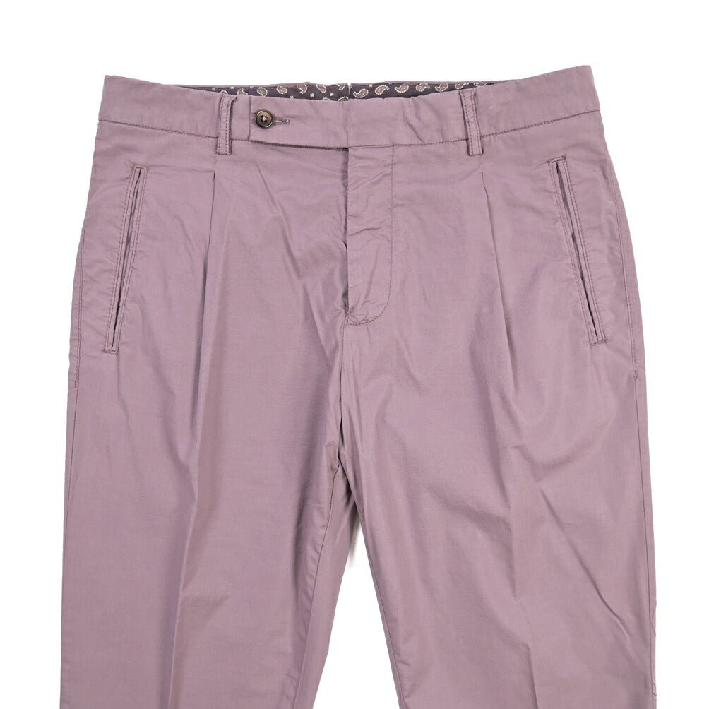 BERWICH “RETRO-GD” リヨセル混コットン ワンタックパンツ パープル(cipolla502) 48 | GUARDAROBA MILANO OFFICIAL STORE