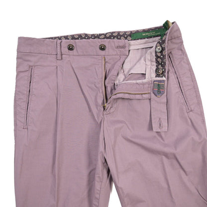 BERWICH “RETRO-GD” リヨセル混コットン ワンタックパンツ パープル(cipolla502) 48 | GUARDAROBA MILANO OFFICIAL STORE