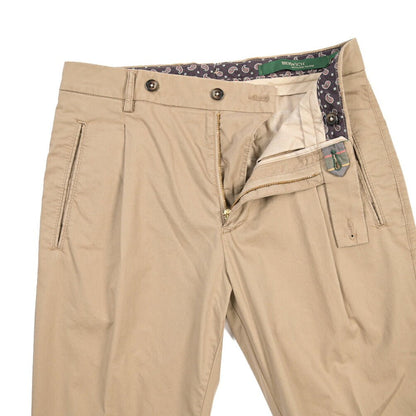 BERWICH “RETRO-GD” ストレッチコットン ワンタックチノパンツ ブラウン(noce724) 44 | GUARDAROBA MILANO OFFICIAL STORE