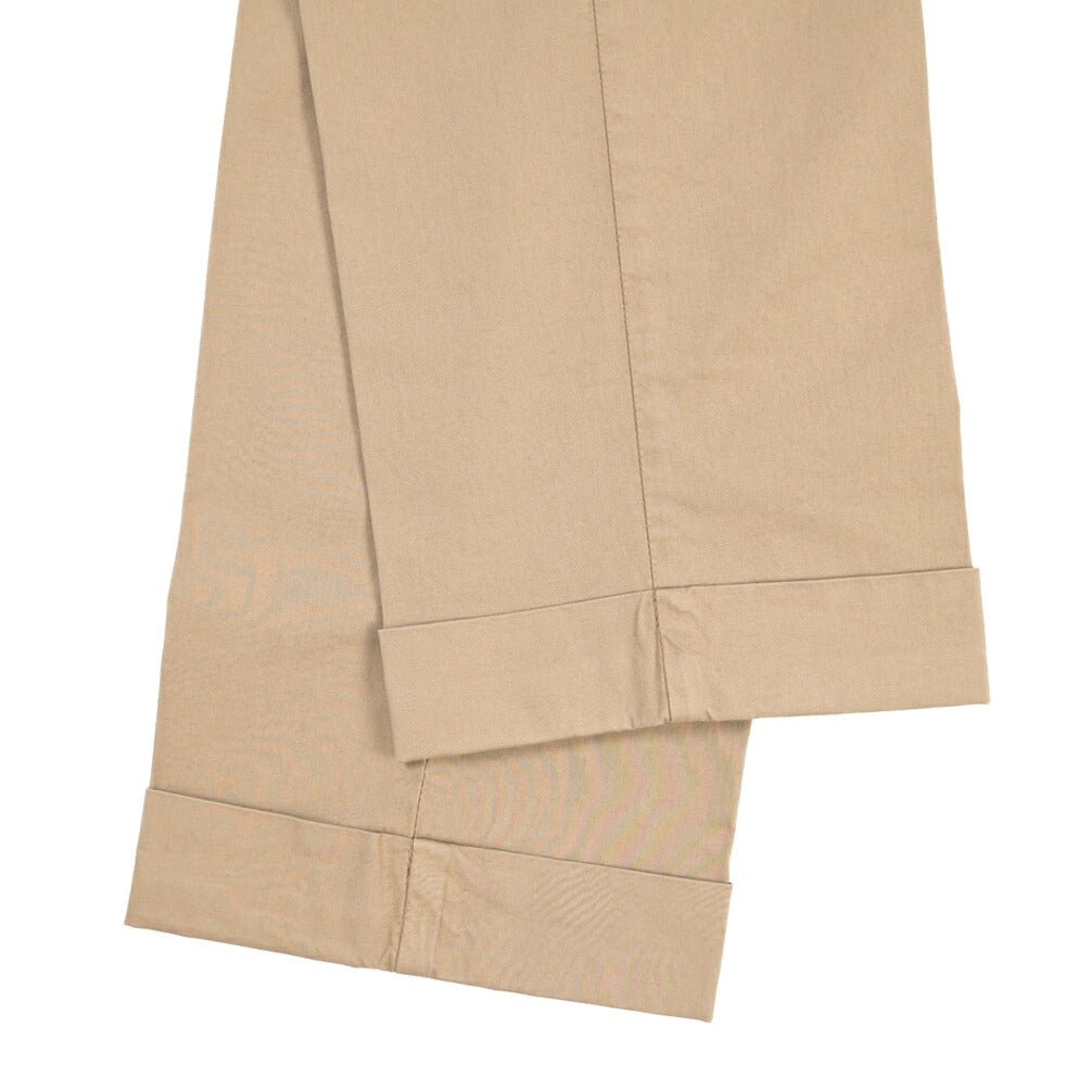 BERWICH “RETRO-GD” ストレッチコットン ワンタックチノパンツ ブラウン(noce724) 44 | GUARDAROBA MILANO OFFICIAL STORE