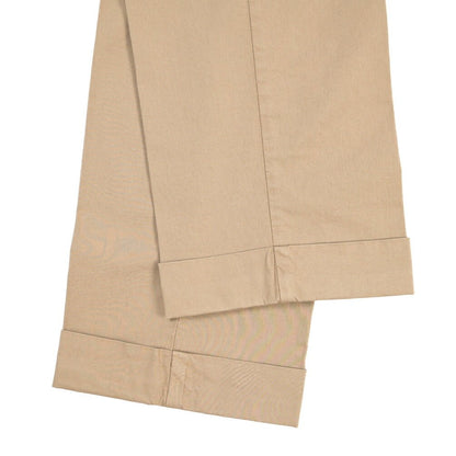 BERWICH “RETRO-GD” ストレッチコットン ワンタックチノパンツ ブラウン(noce724) 44 | GUARDAROBA MILANO OFFICIAL STORE