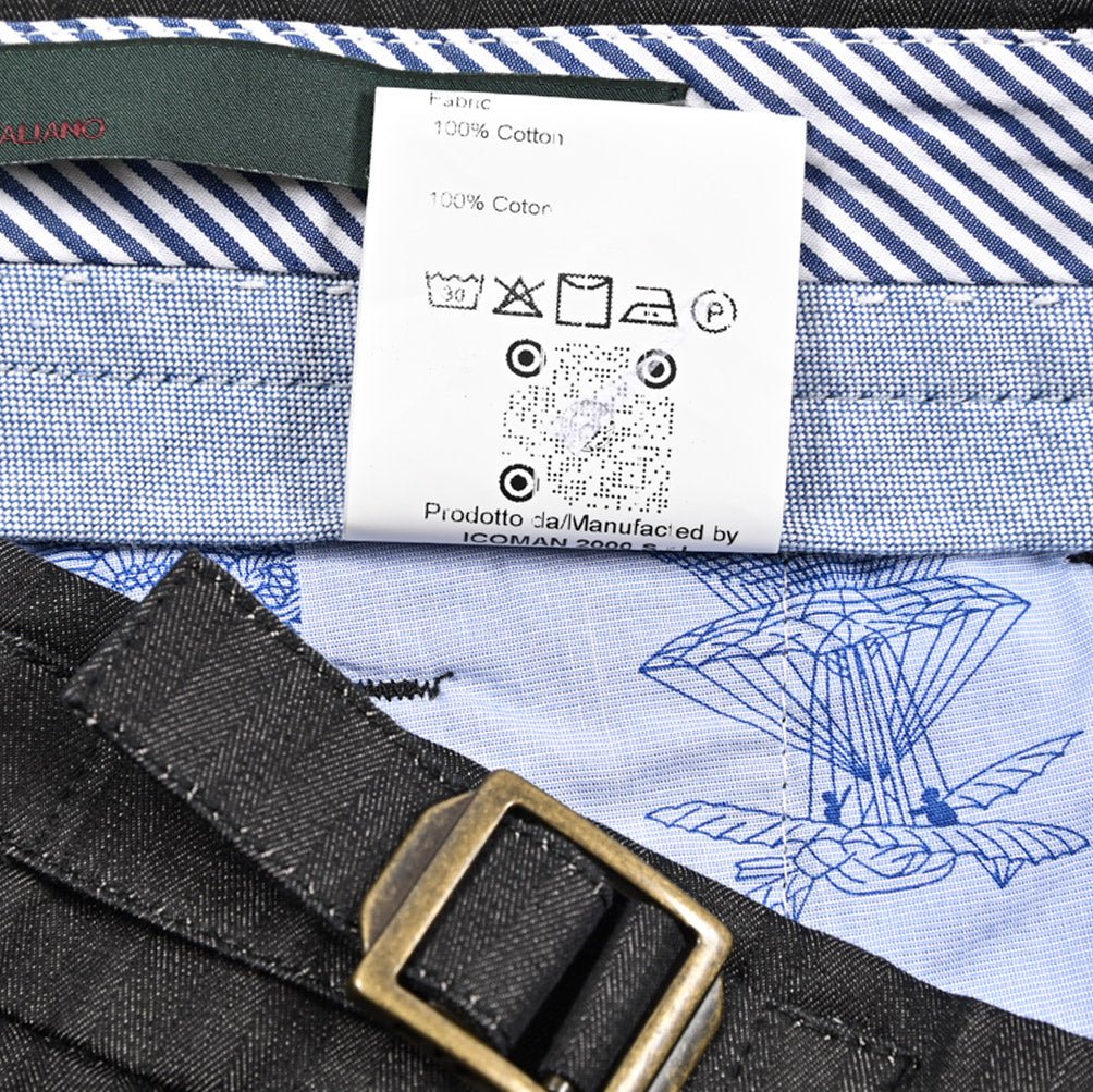 BERWICH "RETRO LONG" コットン100% ライトオンスデニム ワンタックスラックス｜424560 - 46｜GUARDAROBA MILANO OFFICIAL STORE