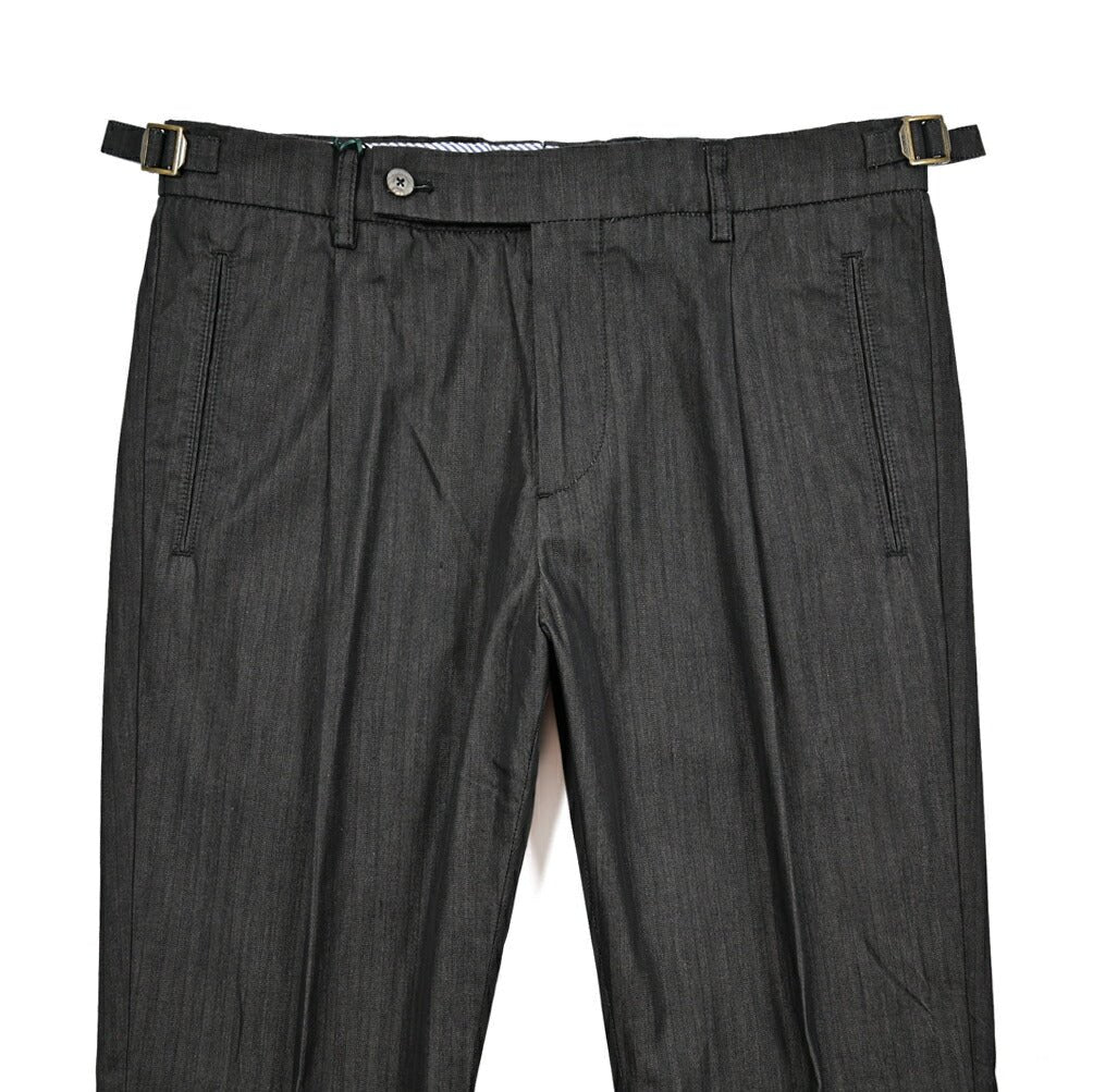 BERWICH "RETRO LONG" コットン100% ライトオンスデニム ワンタックスラックス｜424560 - 46｜GUARDAROBA MILANO OFFICIAL STORE