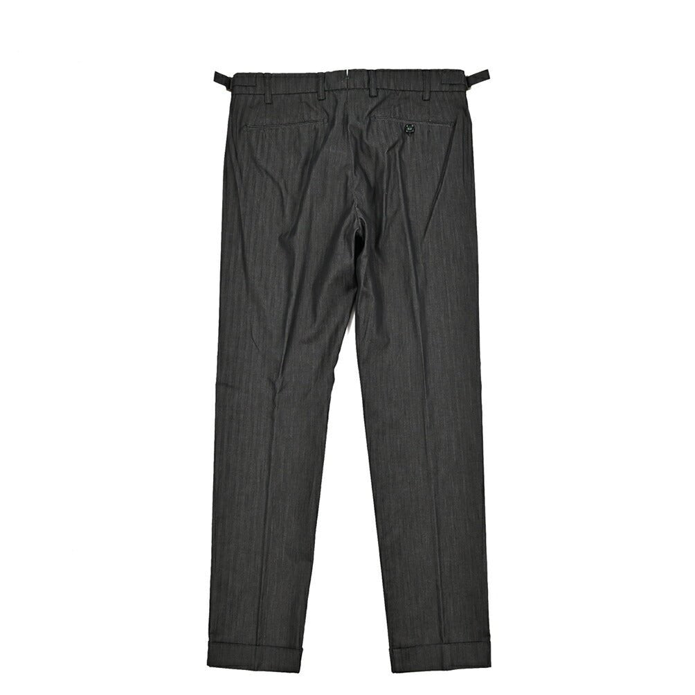BERWICH "RETRO LONG" コットン100% ライトオンスデニム ワンタックスラックス｜424560 - 46｜GUARDAROBA MILANO OFFICIAL STORE